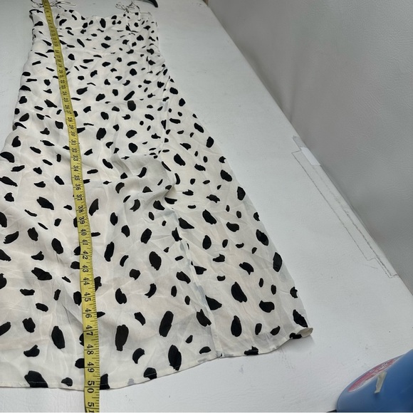 Reformation journey Elegant Black and White Polka Dot Dress size 10 - Picture 5 of 12